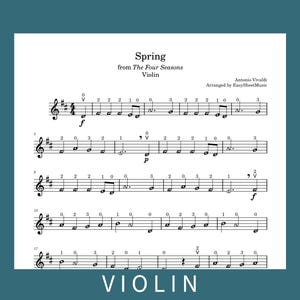 Frühling von den Jahreszeiten VEREINFACH | EASY Violine Noten & Audio, PDF/MP3 Download