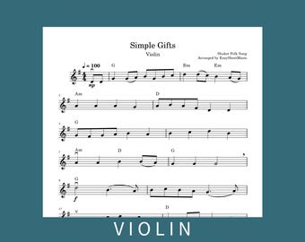 Simple Gifts | EASY Violin Sheet Music & Audio, PDF/MP3 Download