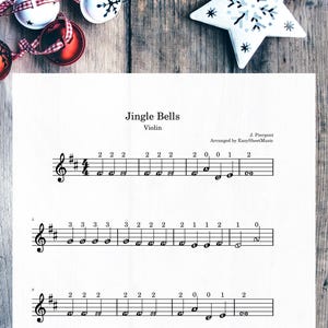 Jingle Bells SIMPLIFIED | EASY Violin Sheet Music & Audio, PDF/MP3 Download