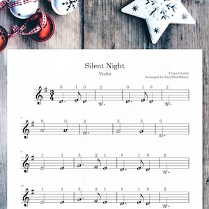 Silent Night | EASY Violin Sheet Music & Audio, Digital Download PDF/MP3