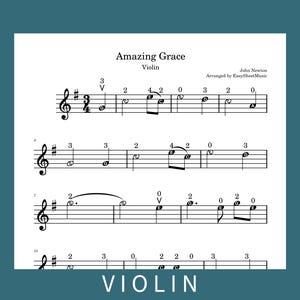 Amazing Grace | EASY Violin Sheet Music & Audio, PDF/MP3 Download