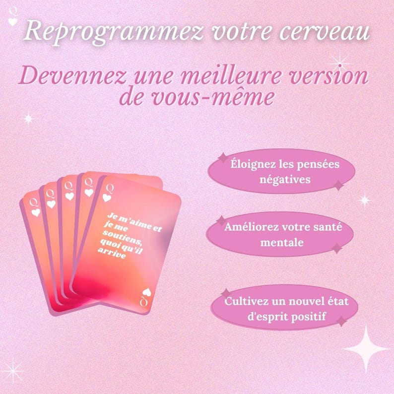 Cartes Affirmations Positives à imprimer, Gratitude, Manifestation, Confiance en soi et développement personnel. x48, FR, téléchargement. image 2