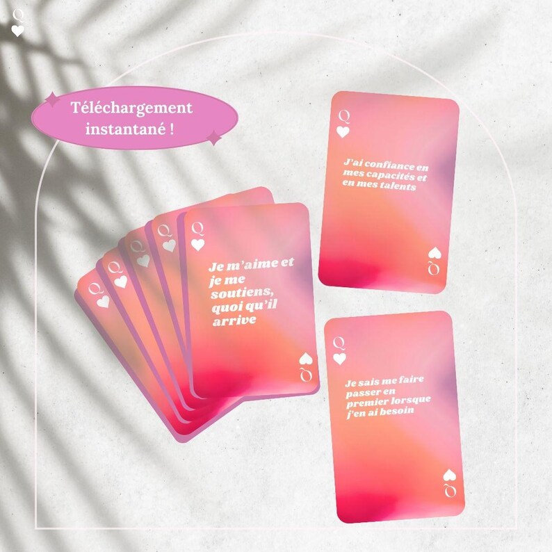 Cartes Affirmations Positives à imprimer, Gratitude, Manifestation, Confiance en soi et développement personnel. x48, FR, téléchargement. image 4