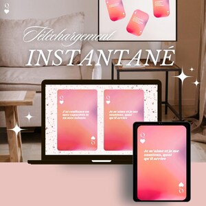 Cartes Affirmations Positives à imprimer, Gratitude, Manifestation, Confiance en soi et développement personnel. x48, FR, téléchargement. image 3