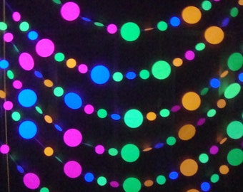 Glow Party Decorations / Neon garlands for black light party