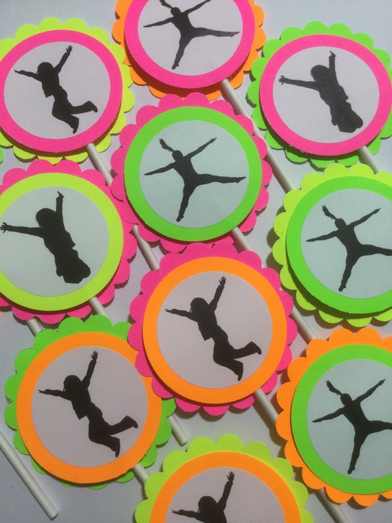 Glow Party Decorations Black Light Neon Party Toppers Etsy
