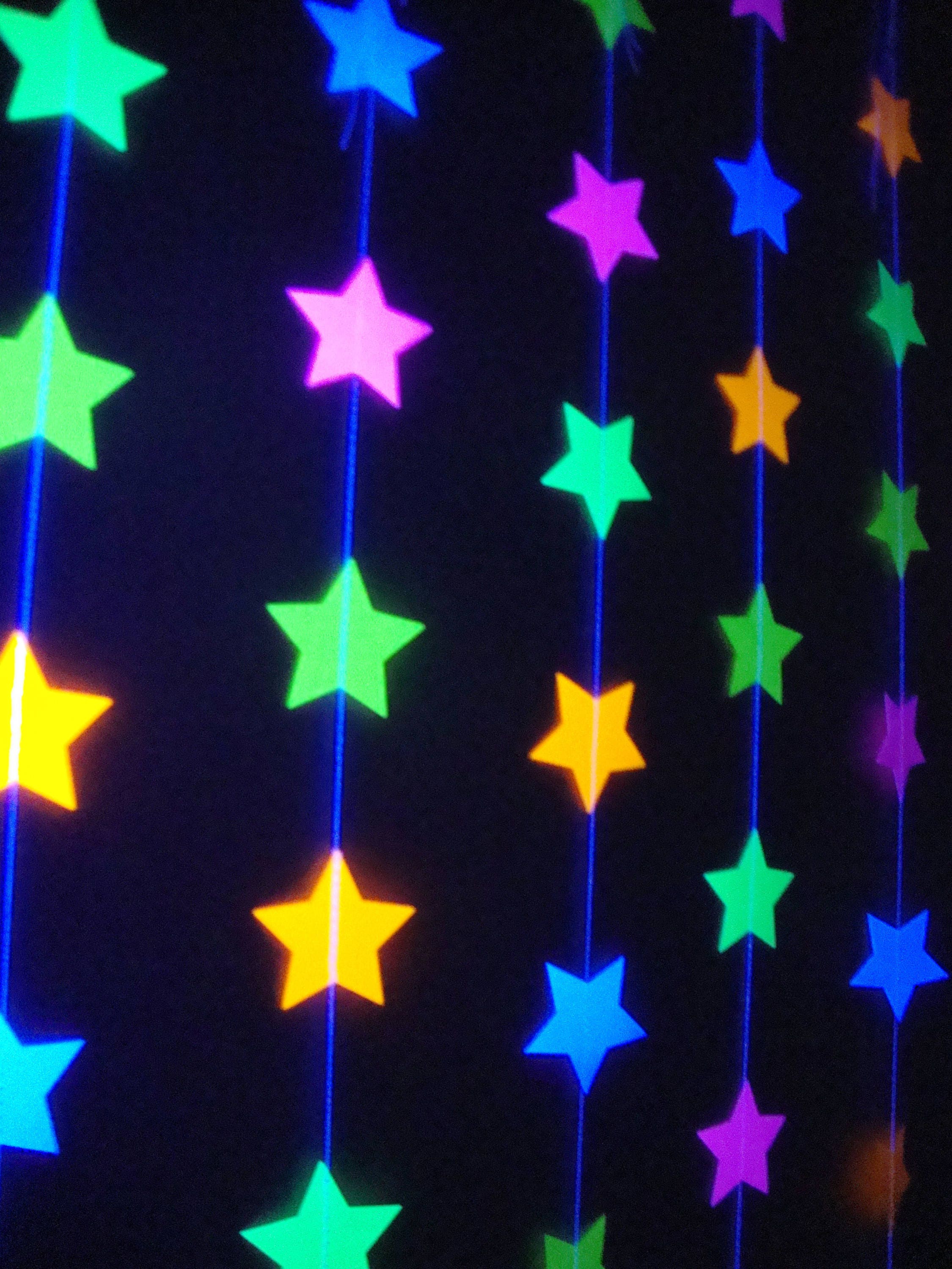 Glow Party Decorations Neon Star Garlands For Black Light Party