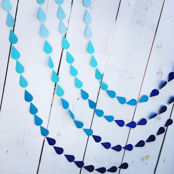 Baby Sprinkle Decorations Boy Raindrop Backdrop Decoration Blue Raindrop  Banner Baby Shower Decorations your Color Choice 