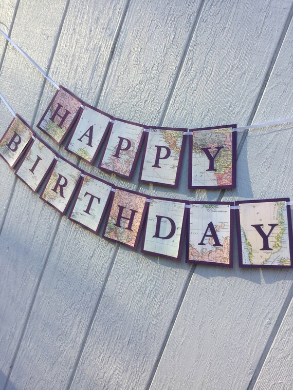Banniere De Joyeux Anniversaire Pour Le Voyageur Etsy Banniere De Joyeux Anniversaire Pour Le Voyageur Etsy