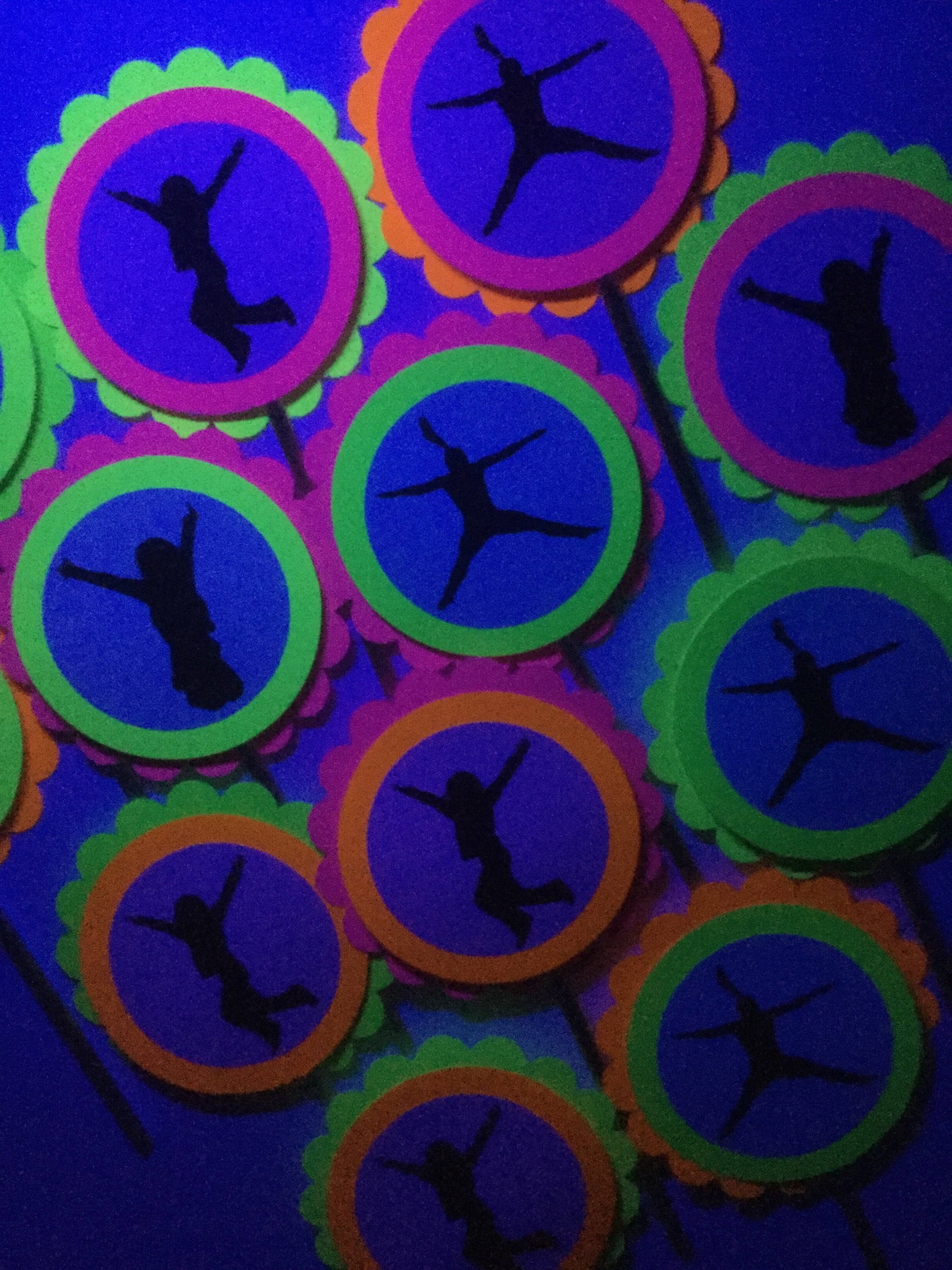 Black Light Neon Party Toppers