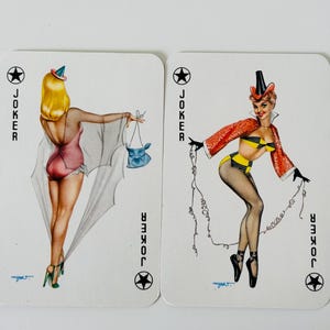 Full Deck Vintage Darling Pinup Girl Playing cards in Case
