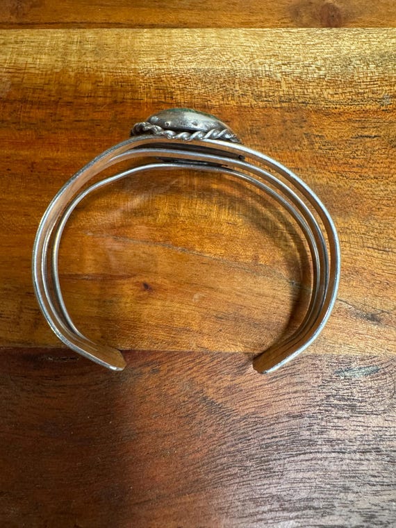 Sterling silver Malachite/turquoise split shank c… - image 7