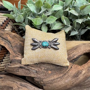Old Pawn turquoise sterling brooch