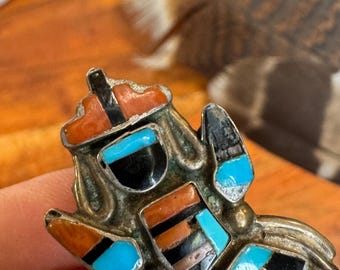 60年代/70年代のヴィンテージズニレインボーイェイスターリングリング