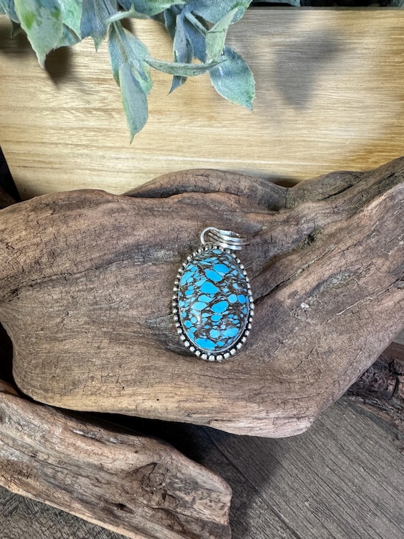 超ビッグ☆ TAXCO ☆刻印付シルバー＆ターコイズ ペンダント