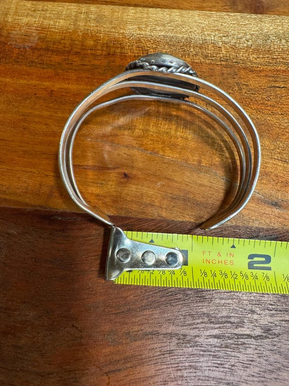 Sterling silver Malachite/turquoise split shank c… - image 9