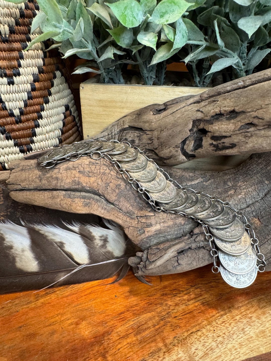 Vintage 1946 Mexican Silver Coin Link Bracelet - Etsy