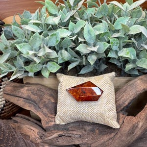 Large geometric sterling silver Amber pendant/brooch