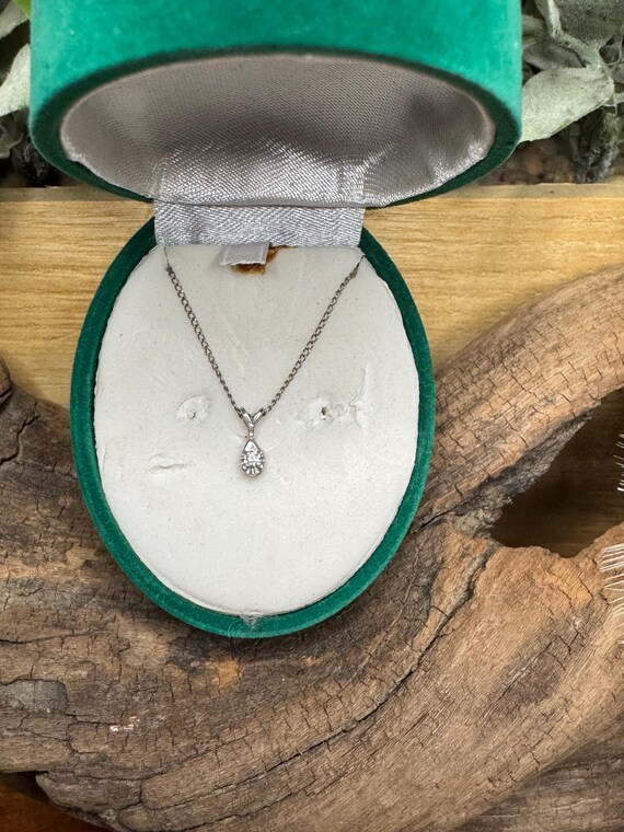 Sterling silver diamond necklace