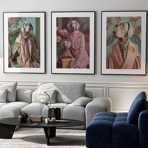 Ritratto personalizzato di un animale domestico, divertente arte da bagno, cane che legge il giornale sul water, arte murale con cane, cane nel water, animale domestico nella vasca da bagno, regalo personalizzato per animali domestici