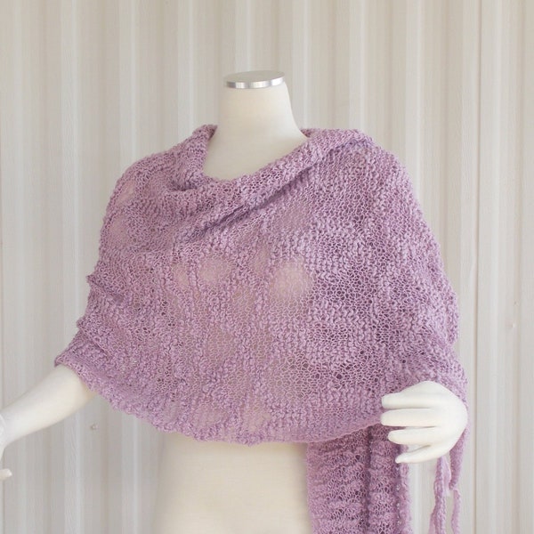 KKT Yumoş Boucle Women's Lilac Shawl - Brentwood
