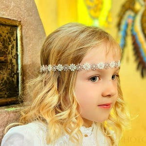 Daisy Crown, Toddler Flower Crown, Hair Wreath Communion, Newborn Photography Outfit, Children's Wreath, Daisy Headband, Newborn props, RTS