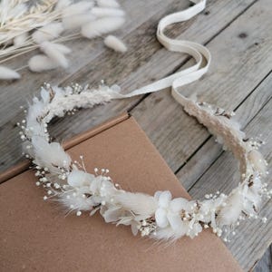Flower girl crown Spring wreath Headband Easter wreath Boho headband Baby headband Fairy tiara Daisy headband Dried floral wreath Photo prop