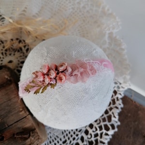 Accessories for newborn,Headband for newborn,headband for newborn with flower,newborn photo props,velvet headband,pink headband,newborn prop