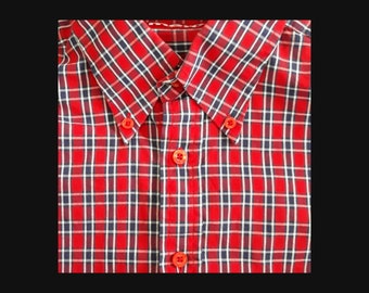 Mens Merc London Black Red Check 