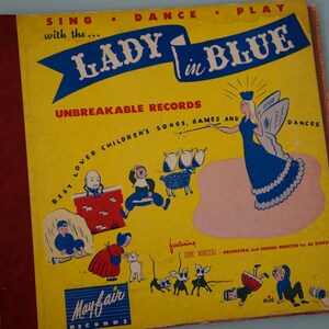 Rare~ 1940&#39;s Mayfair Records 78 Unbreakable Vinyl Edition of &quot;The Lady in Blue&quot; by, June Winters K-104