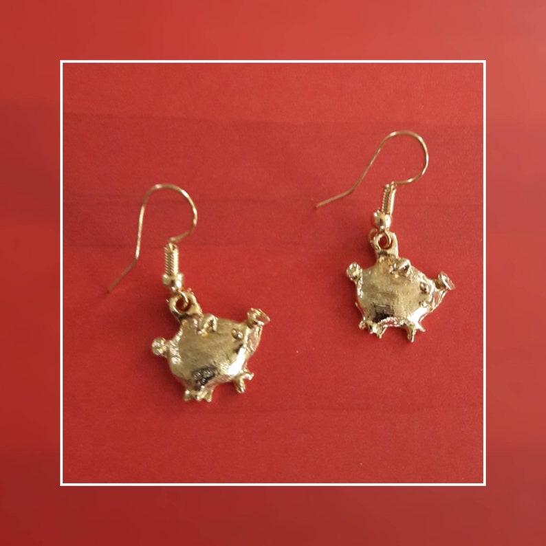 When Pigs Fly Kawaii Goldtone Mini Pig Charm Earring Set