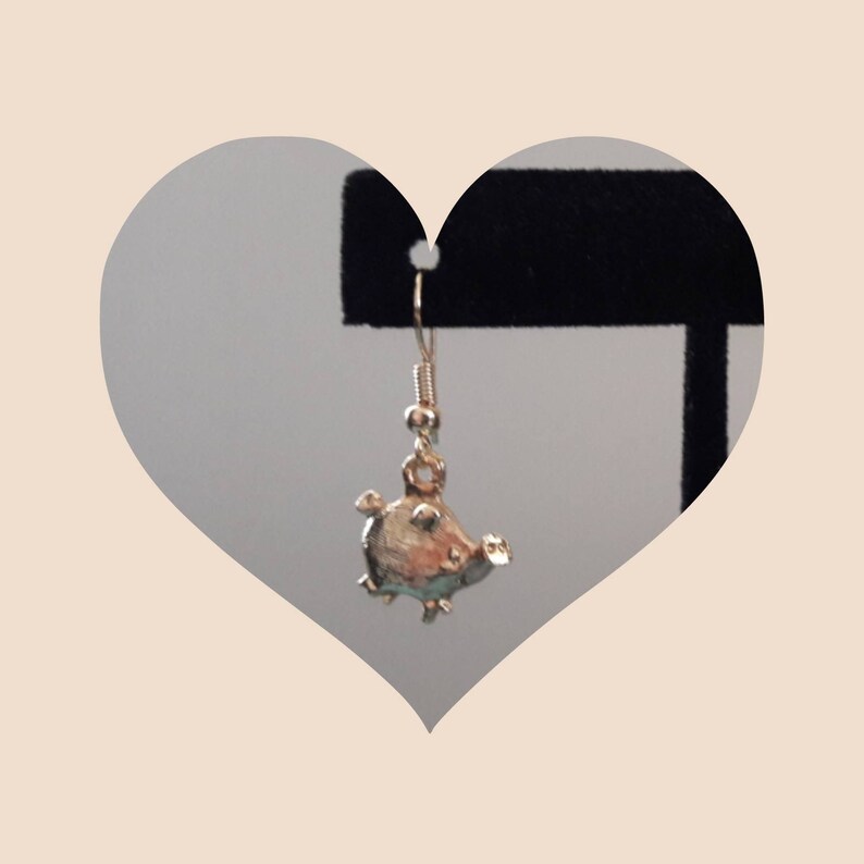 When Pigs Fly Kawaii Goldtone Mini Pig Charm Earring Set