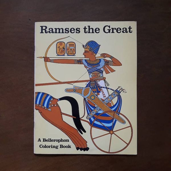 Vintage 1991 Edition of "Ramses the Great" A Bellerophon Coloring Book- Fantastic!