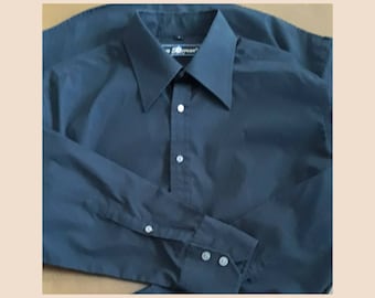 Ben Sherman Black Long Sleeve Solid Oxford Shirt- Mens Size Small