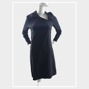 90&#39;s NYC Underground! Avant Garde Fitted Black Dress by, Geisha. Made in USA Woman Size Small