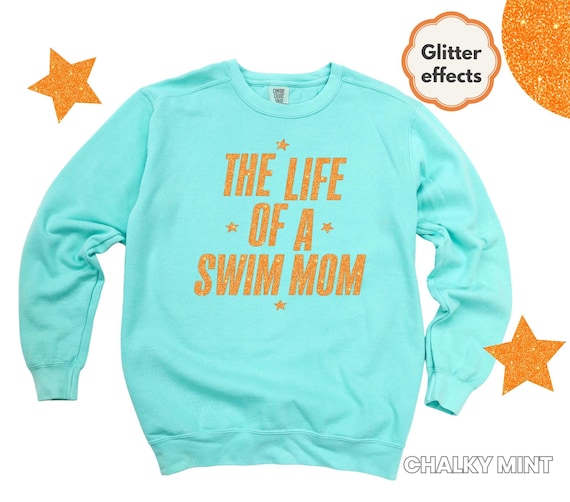 Comfort Colors® The Life of A Swim Mom Shirt, Swim Mama Tee, Funny Sports Mom T-Shirt, Swim Mom Gift, Swim Meet Sweatshirt, Music Fan Shirt