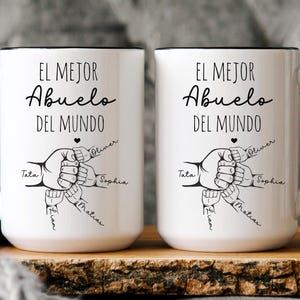 Personalized Grandpa Mug, El Mejor Abuelo Del Mundo Cup, Custom Grandpa Mug, Spanish Mugs, Spanish Grandpa Gift, Father&#39;s Day, Birthday