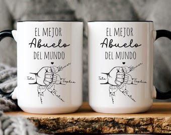 Personalized Grandpa Mug, El Mejor Abuelo Del Mundo Cup, Custom Grandpa Mug, Spanish Mugs, Spanish Grandpa Gift, Father's Day, Birthday