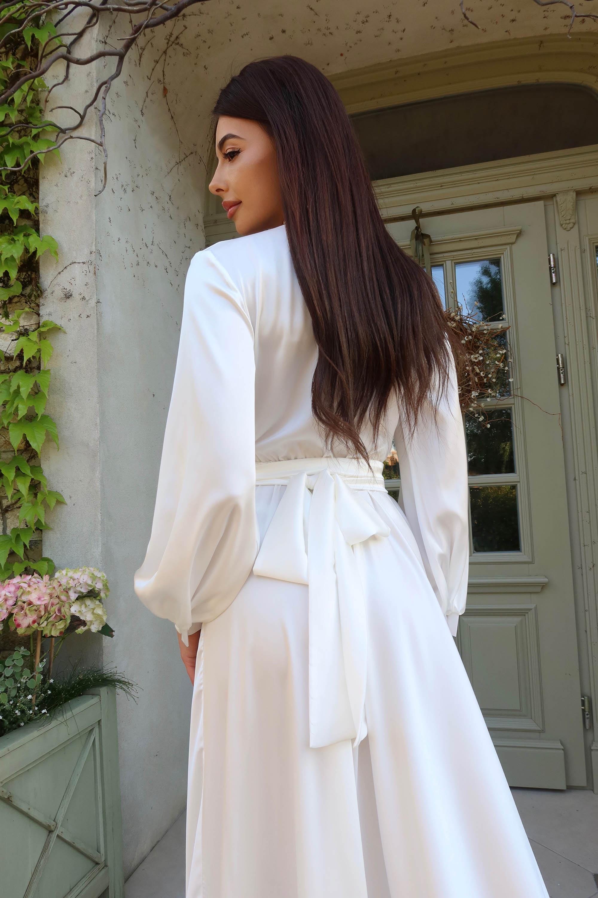 giorgio armani white silk long dress Giorgio Armani Long Silk Bustier Dress - White