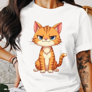 Chat en colère Png, Svg, Clipart chaton mignon, conception de T-shirt, conception de t-shirt, conception de sweat à capuche, téléchargement numérique pour les artisans, usage Commercial