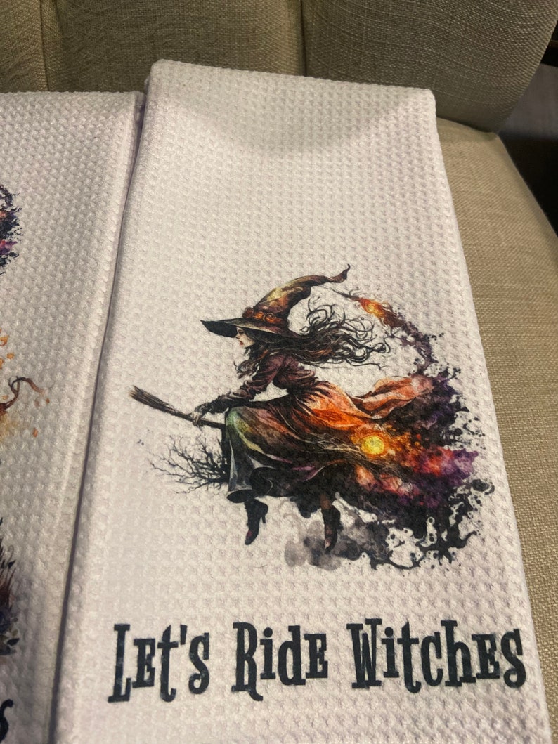 Witches Haunted Kitchen Towels - Etsy