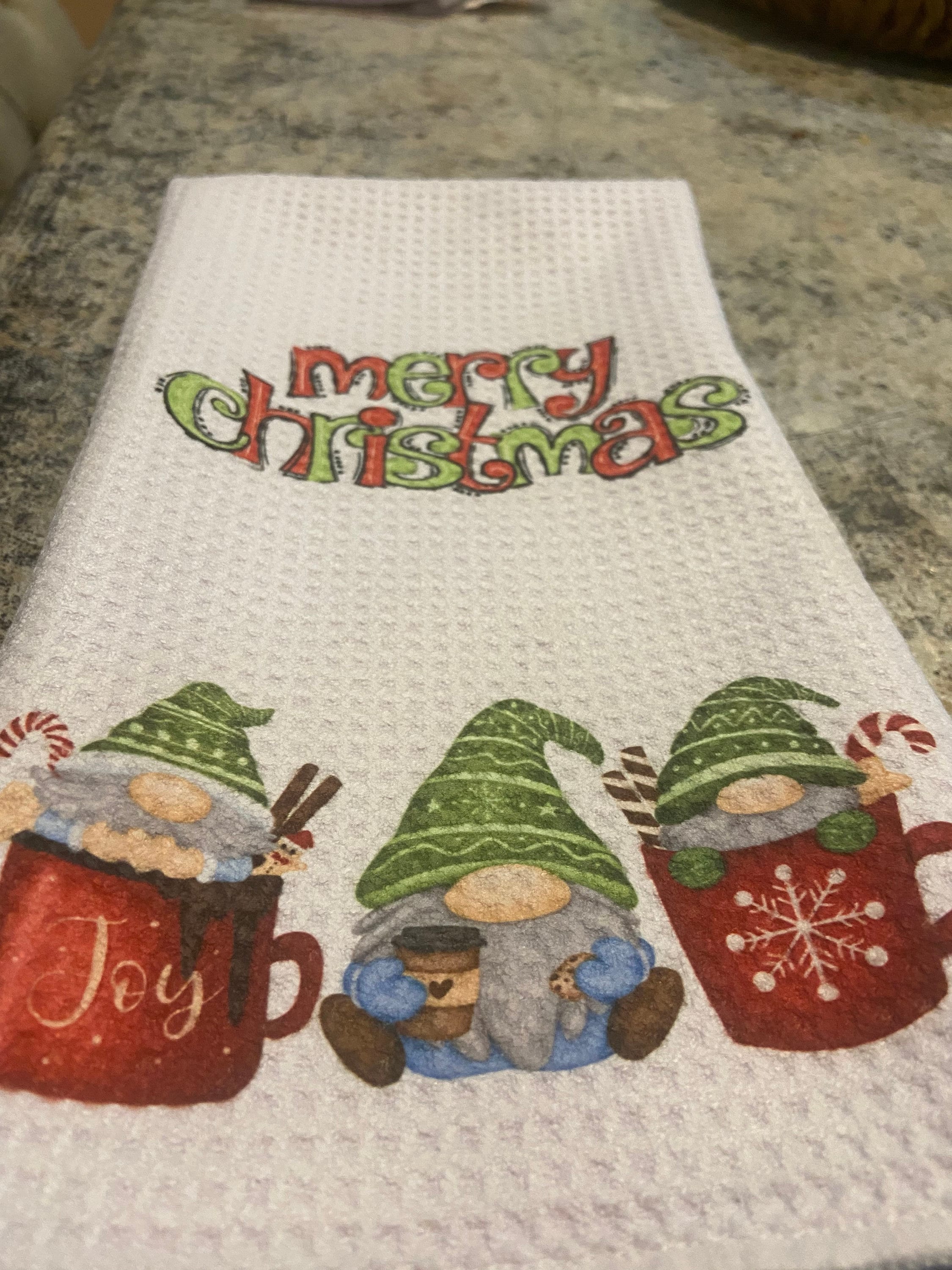 40 Festive Christmas Kitchen Decor Ideas to Spice Up Your Home: Jolly Touches for a Merry Cooking Space 10 Gnomes Christmas Kitchen Towel