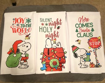 The Snoopy Christmas Kitchen Towels