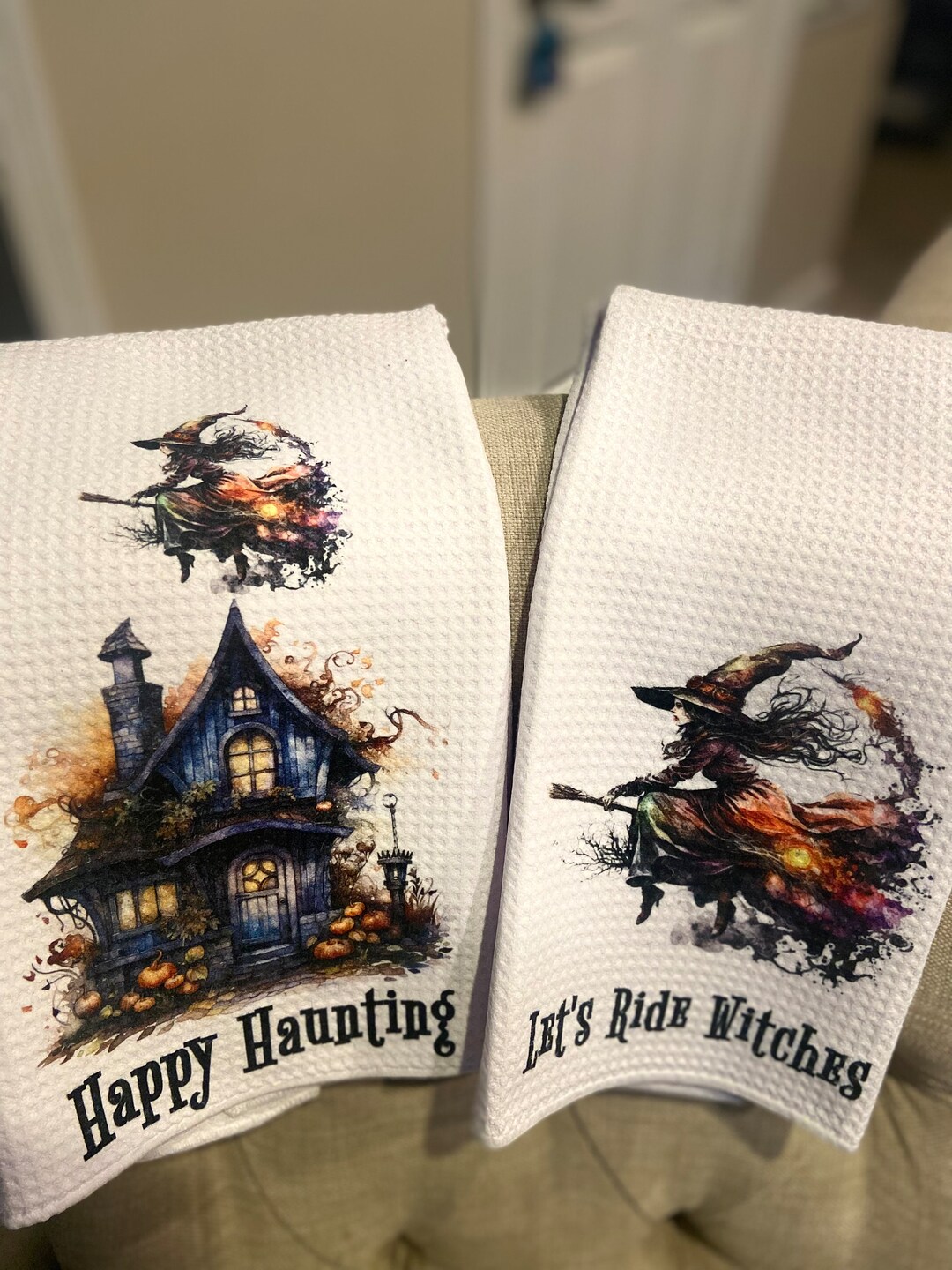 Witches Haunted Kitchen Towels - Etsy