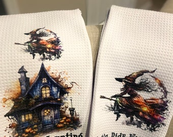 Witches Haunted Kitchen Towels
