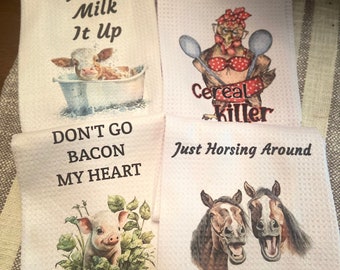 Funny Farmhouse Kitchen Towels