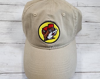 Buc-ees Khaki Baseball Adjustable Hat 100% Cotton