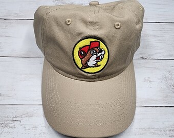 Buc-ees Khaki Baseball Adjustable Hat 100% Cotton