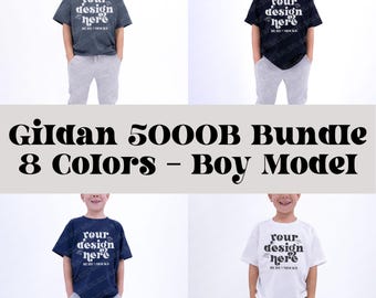 Gildan 5000b Mockup Bundle, Gildan Kids Mockup Bundle, Gildan Mockup Bundle, Gildan 5000b Real Model Mockups, Gildan 5000b Bundle Kid Mockup