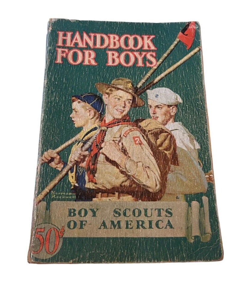 Vintage 1945 Handbook for Boys Scouts of America Norman Rockwell Cover